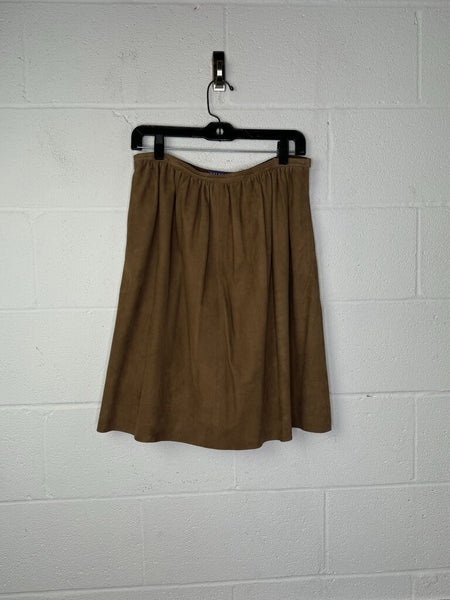 Ralph Lauren Purple Label Lambskin Suede Skirt N Used