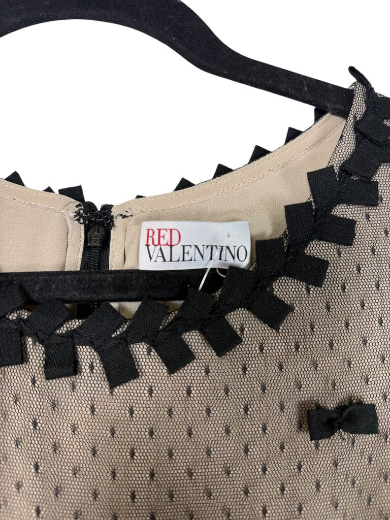 RED VALENTINO LACE BOW DRESS