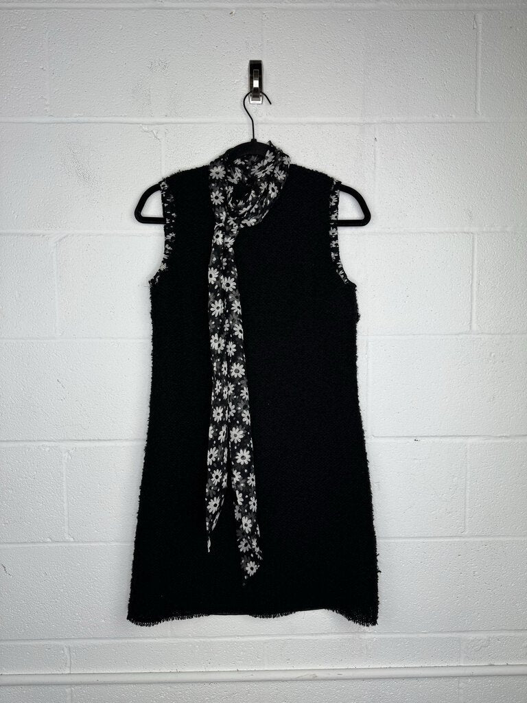 Dolce & Gabbana Wool Shirt with Silk Floral Neck Tie