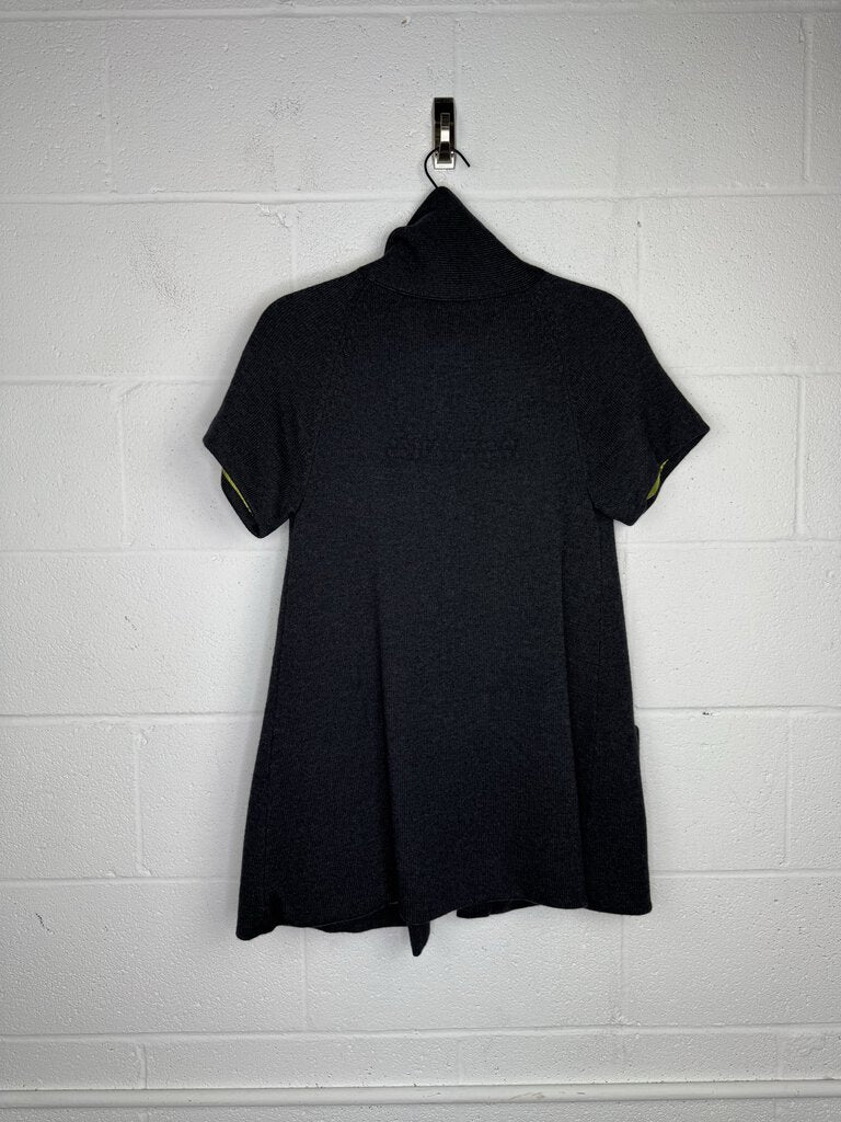 Alice & Olivia Short Sleeve Mock Neck Cardiagan