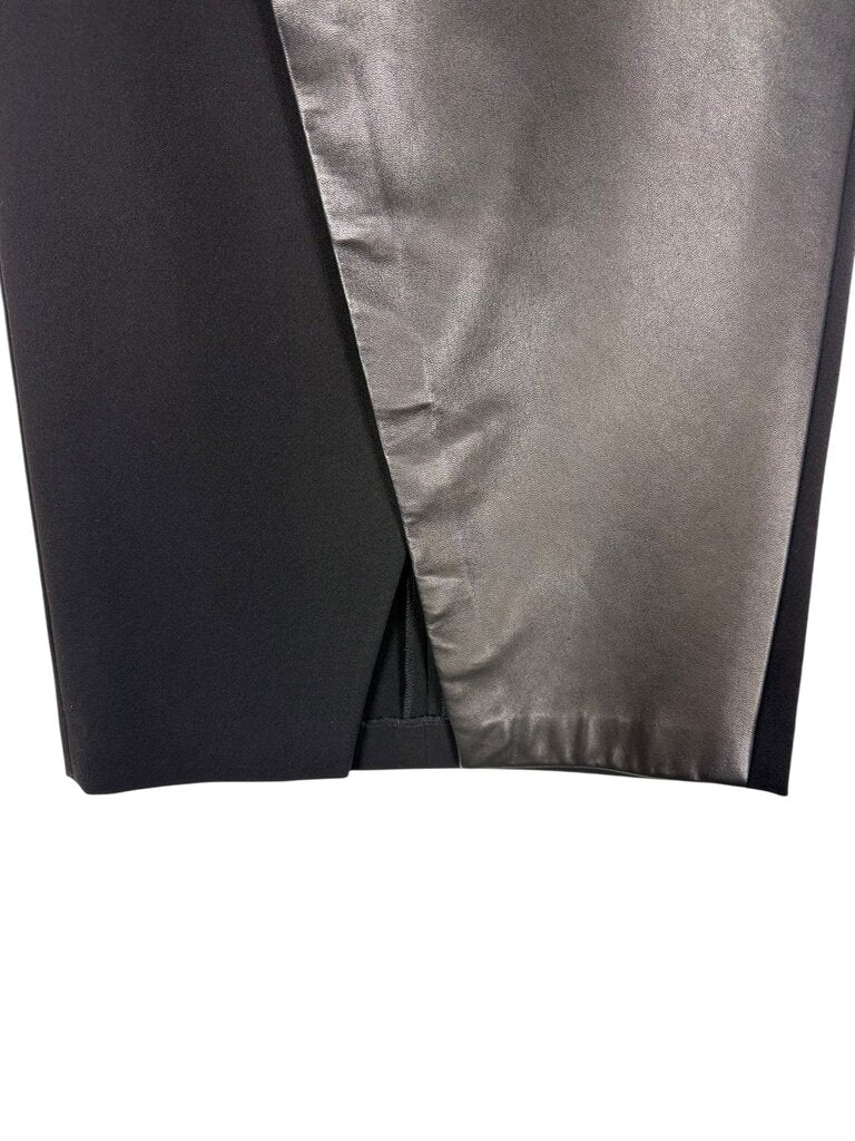 ALICE + OLIVIA LEATHER FLAP SKIRT