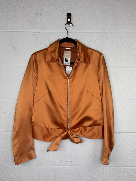 Versus Satin Bomber with Tie