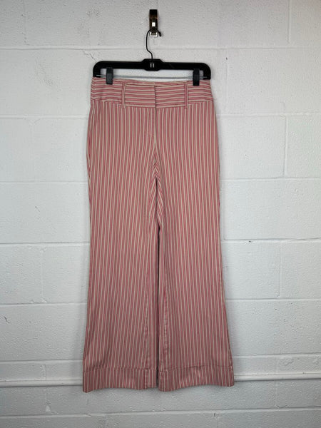 Moda International Stripe Wide Leg Cuffed Pant