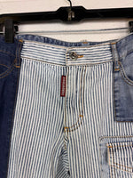 DSQUARED2 Patchwork Straight Leg Jeans