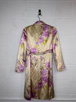Banana Republic Floral Satin Midi Coat