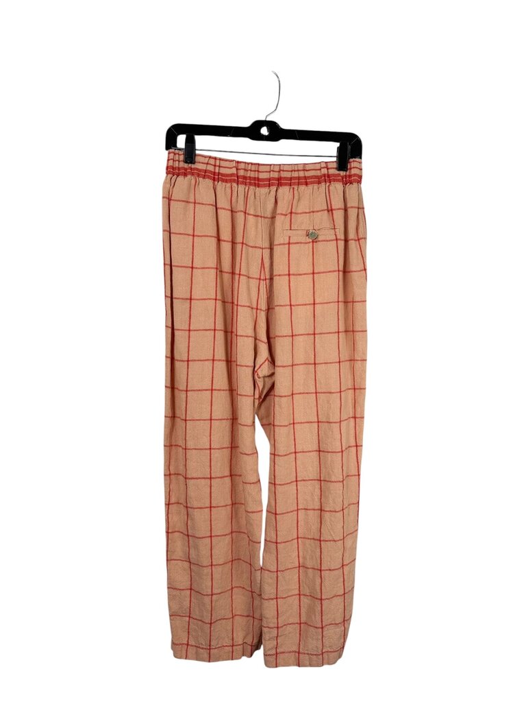 FORTE FORTE GRID LINEN PANTS