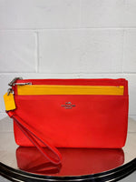 Coach Leather Colorblock Wristlet
