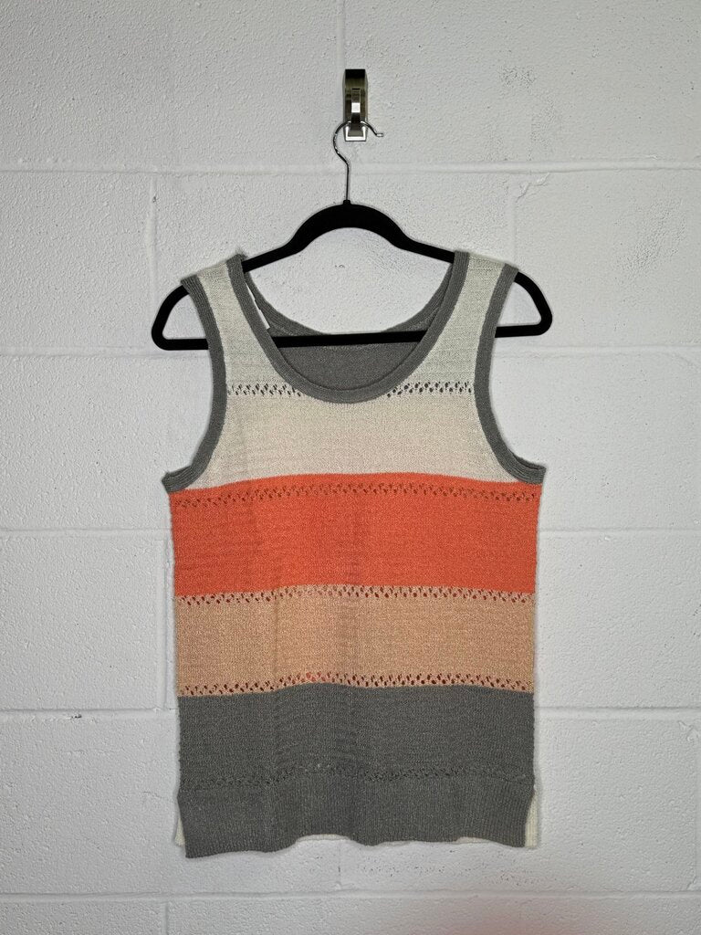 KNIT SLEEVELESS COLORBLOCK TOP