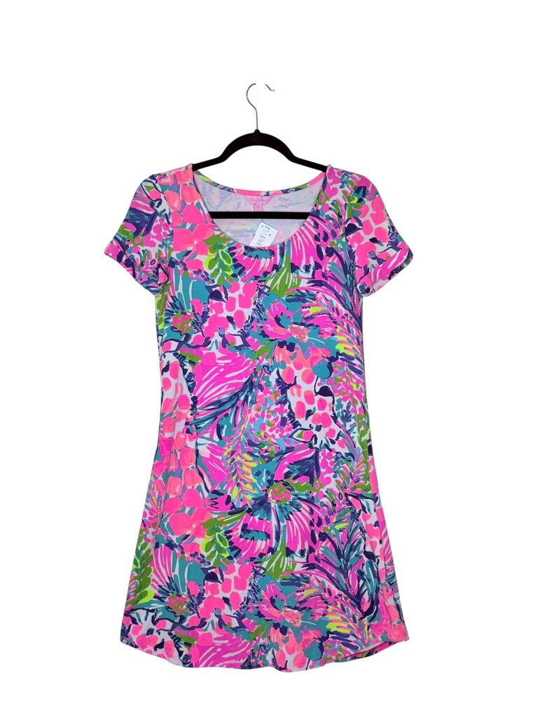 LILLY PULITZER NEON FLORAL TEE SHIRT DRESS