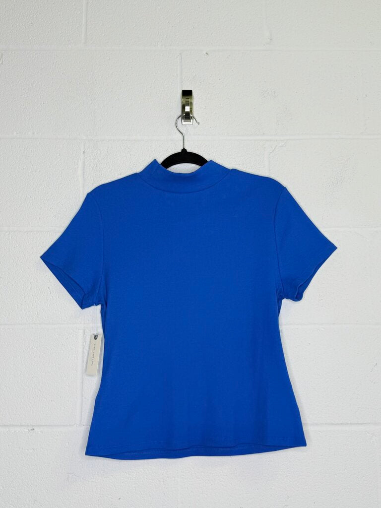 MAEVE RIBBED MOCKED NECK CROP TOP