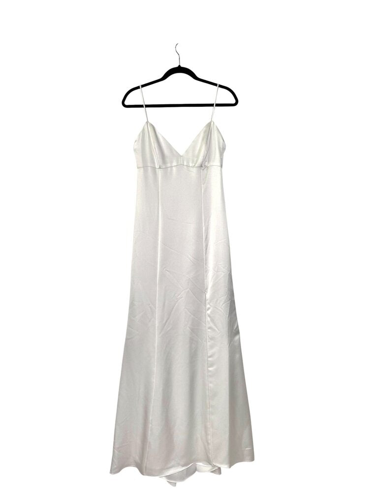AMSALE BELLA SATIN HIGH SPLIT GOWN