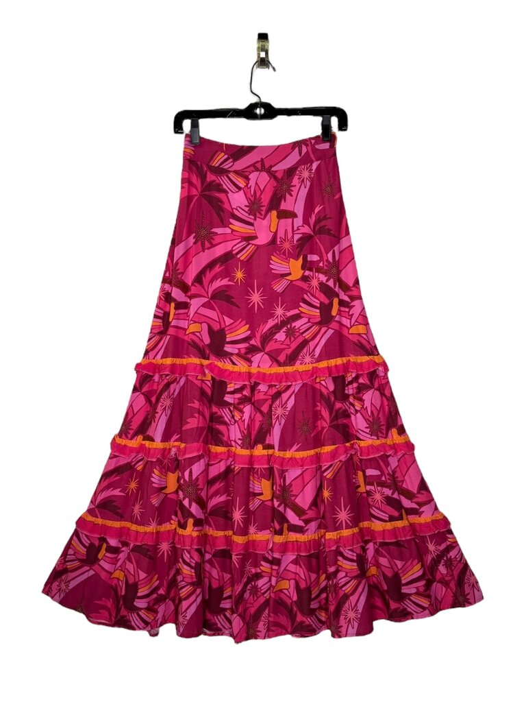 FARM FOR ANTHROPOLOGIE TIERED BIRD MAXI SKIRT