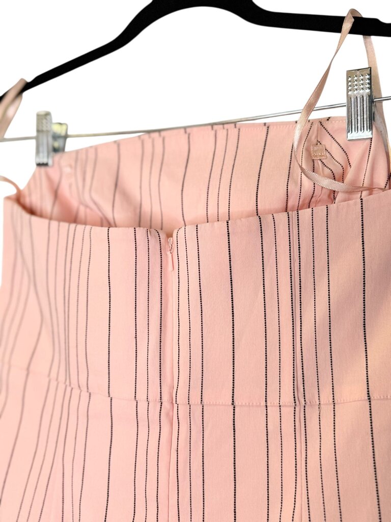 EXPRESS VINTAGE PINSTRIPE STRAPLESS DRESS