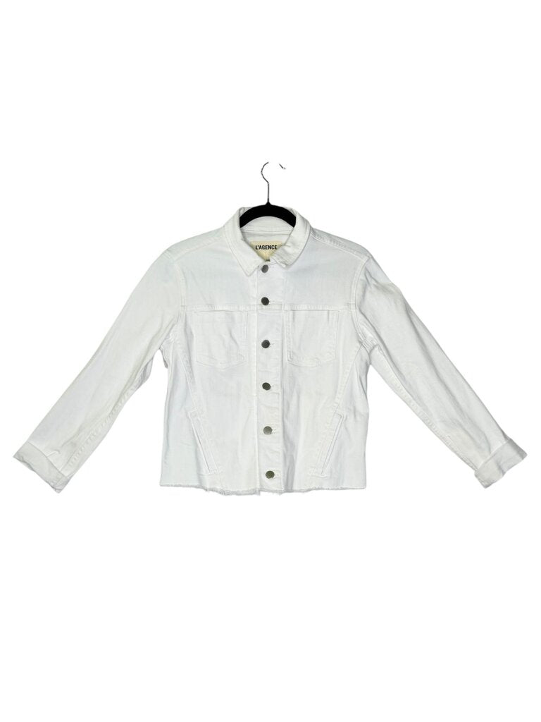 L'AGENCE DENIM RAW HEM DENIM SCHAKET