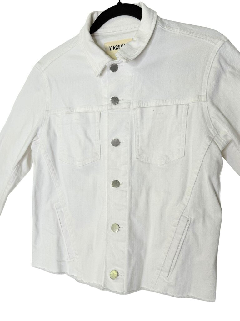 L'AGENCE DENIM RAW HEM DENIM SCHAKET
