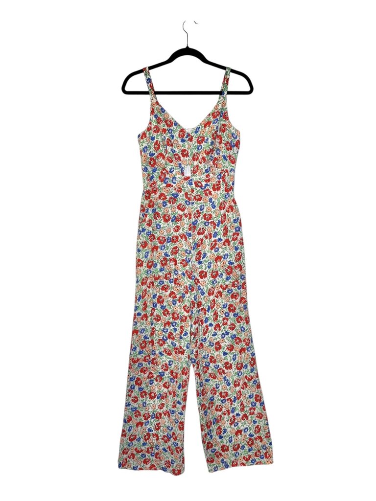 NOBODY'S CHILD KEYHOLE FLORAL JUMPSUIT