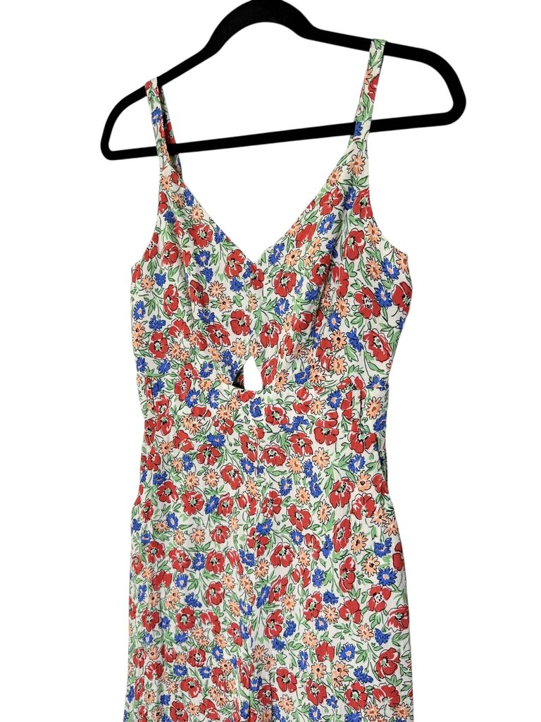 NOBODY'S CHILD KEYHOLE FLORAL JUMPSUIT