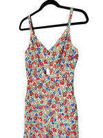 NOBODY'S CHILD KEYHOLE FLORAL JUMPSUIT