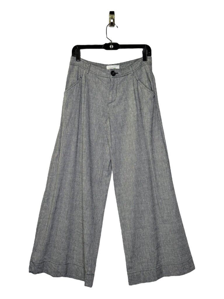 ANTHROPOLOGIE WIDE LEG CHAMBRAY PANT
