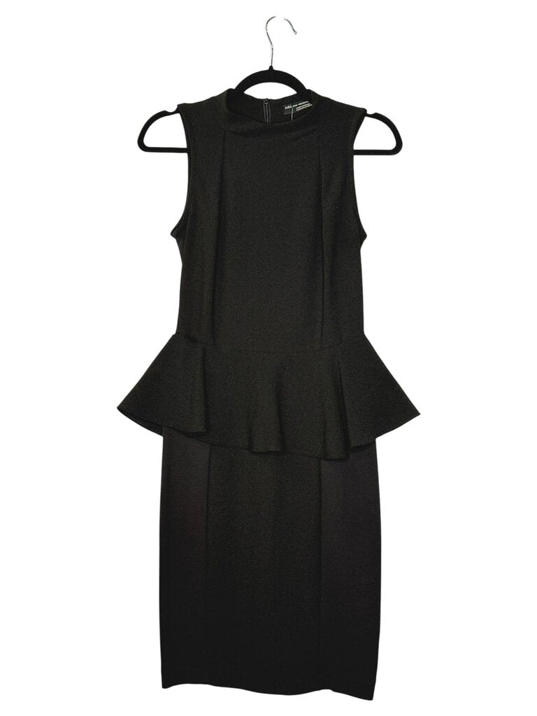 ZARA MOCK NECK PEPLUM DRESS