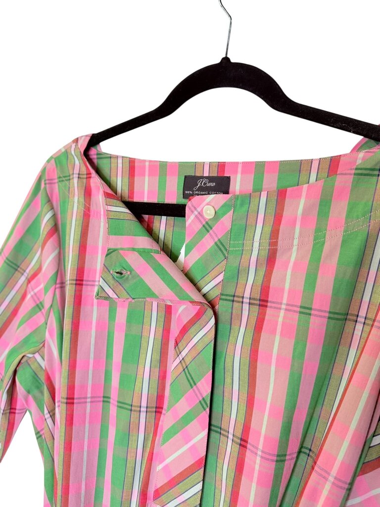 J. CREW PLAID BELTED DRESS