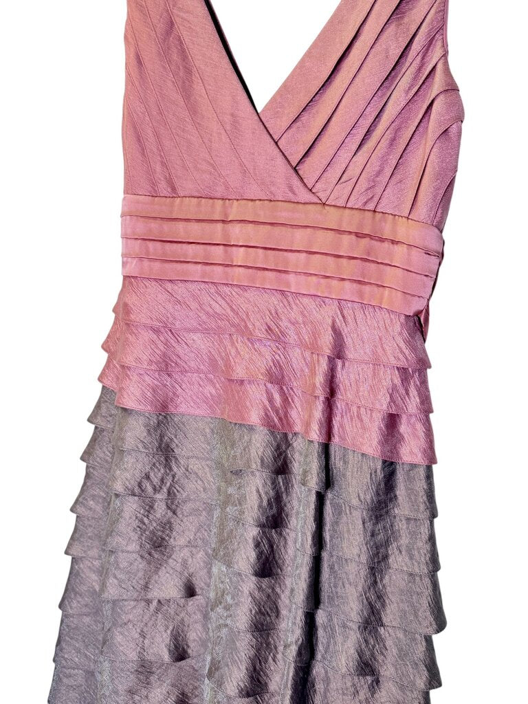 ADRIANNA PAPELL TIERED COCKTAIL DRESS
