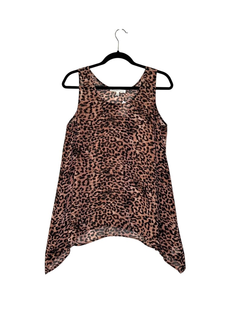 DANIEL RAINN SHEER ANIMAL PRINT TOP