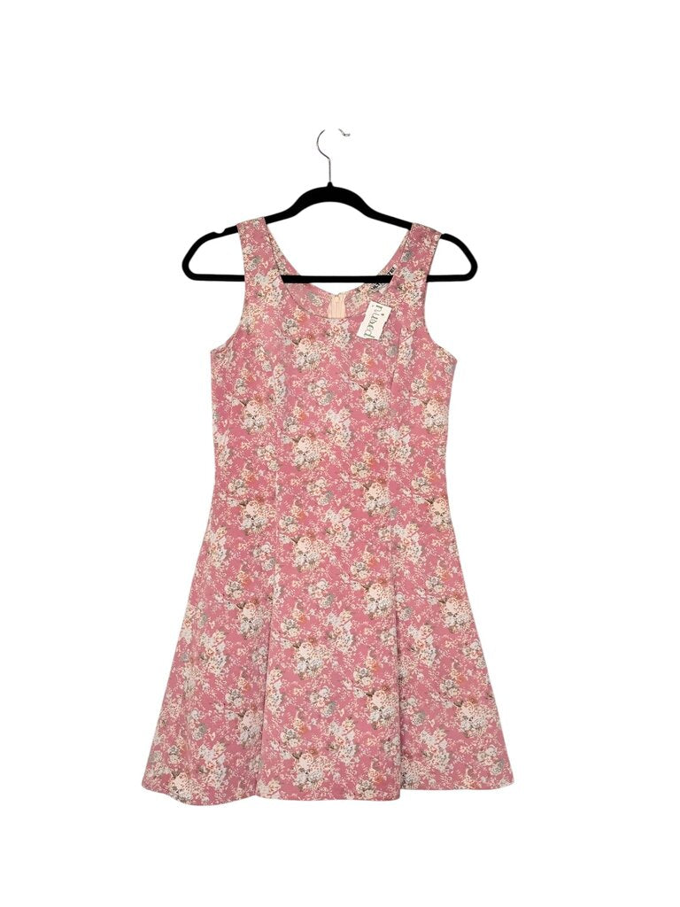 ULTIMATE! BLUES FLORAL PRINT SLEEVELESS FIT N FLARE DRESS