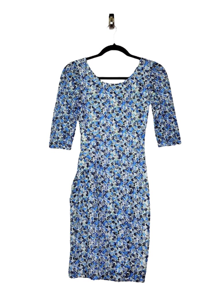REISS LACE OVERLAY RUCHED SIDE WAIST DRESS