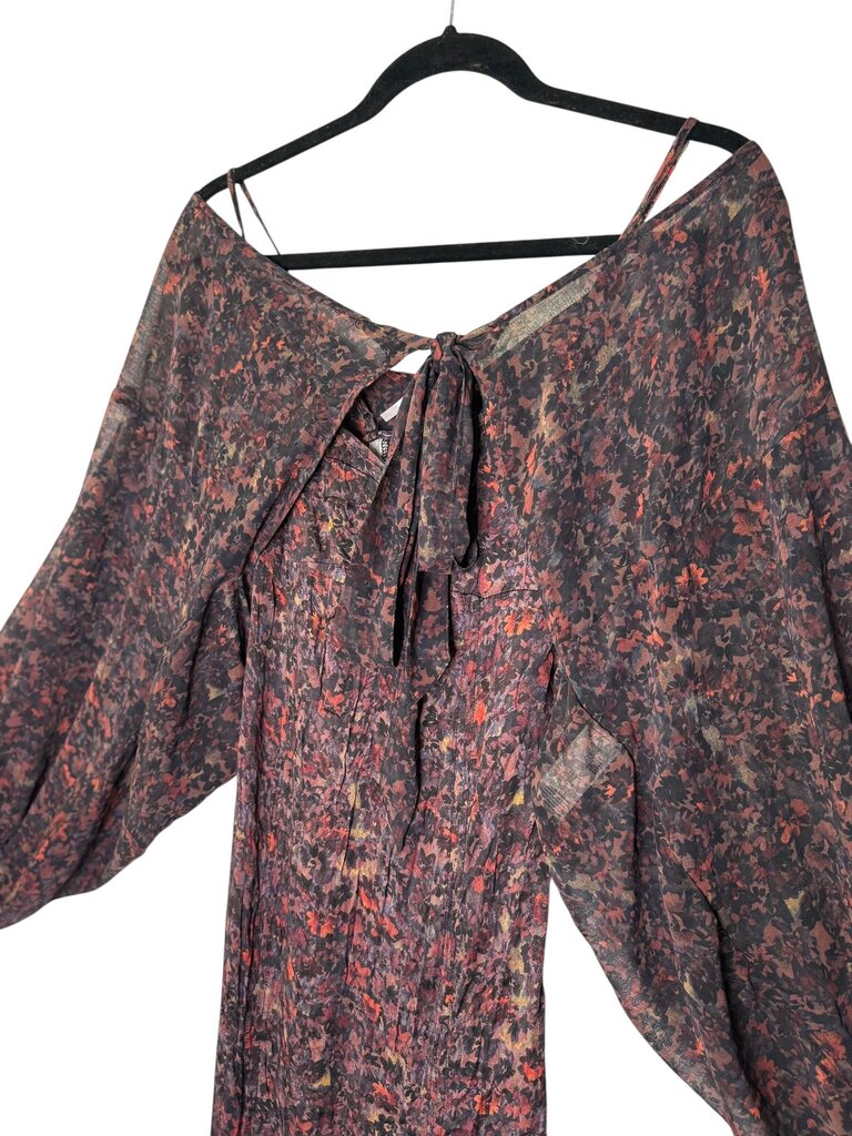 FREE PEOPLE 2 PIECE PRINT MAXI DRESS WITH SHAWL