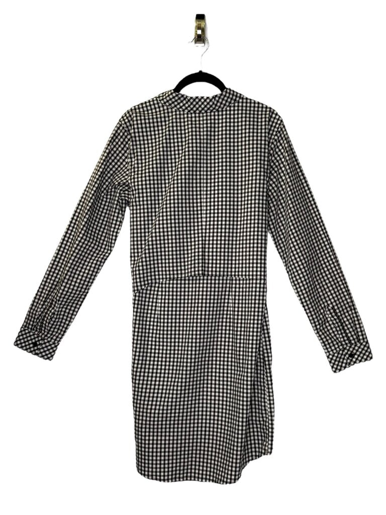 SANCTUARY CHECKED SHIRT DRESS WITH TIE FRONT