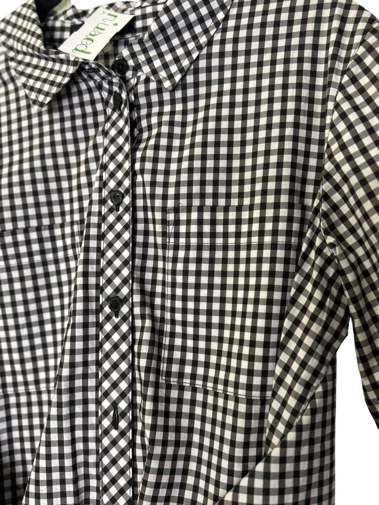 SANCTUARY CHECKED SHIRT DRESS WITH TIE FRONT