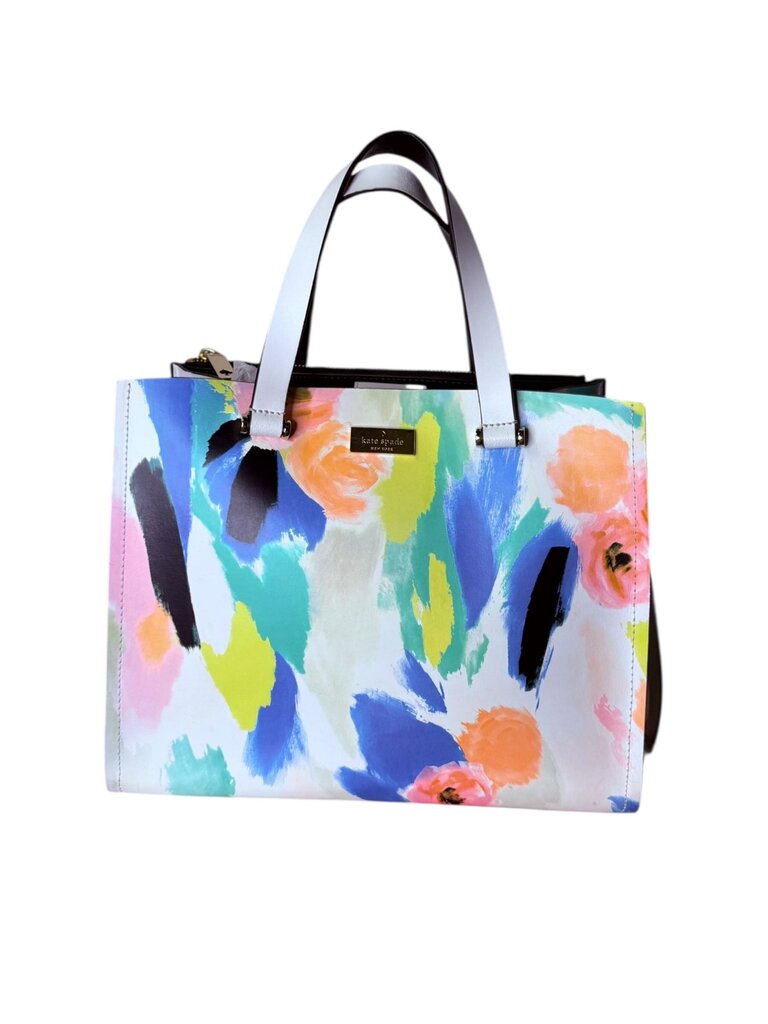 KATE SPADE LEATHER WATERCOLOR 3 STRAP SATCHEL