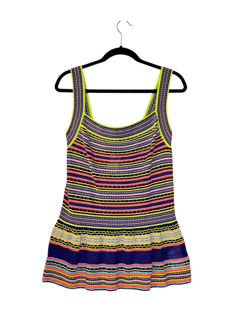 MISSIONI KNIT STRIPE PEPLUM TOP