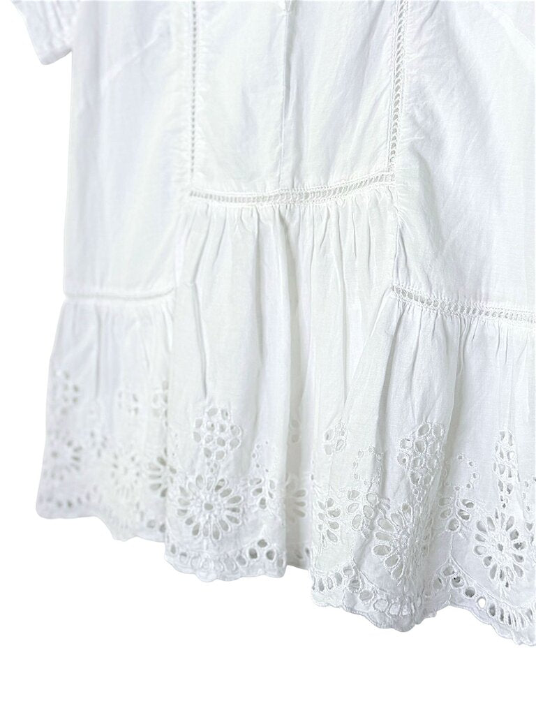 FRENCH CONNECTION EYELET HEM TOP