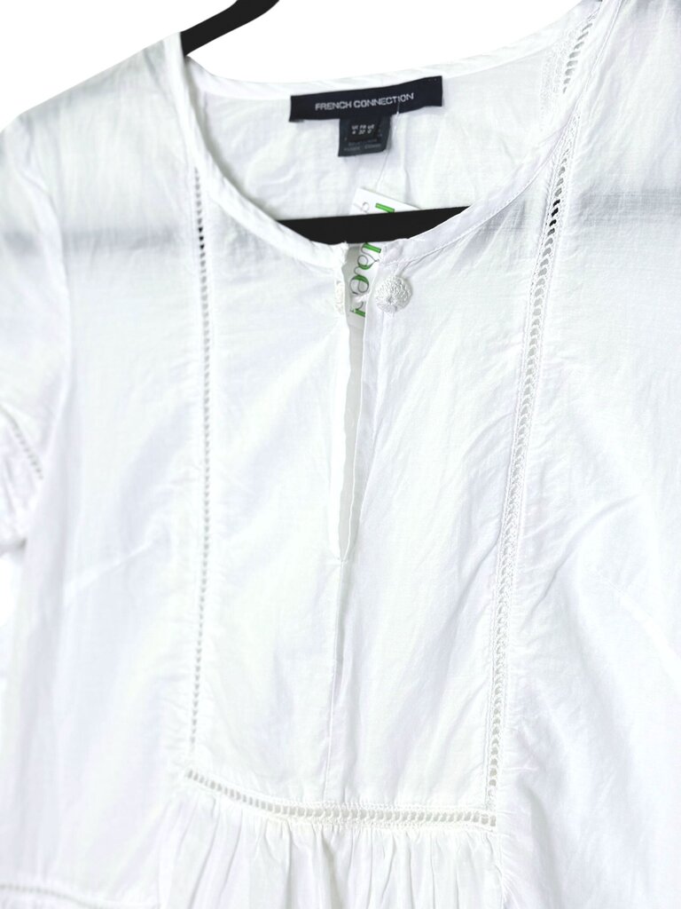 FRENCH CONNECTION EYELET HEM TOP