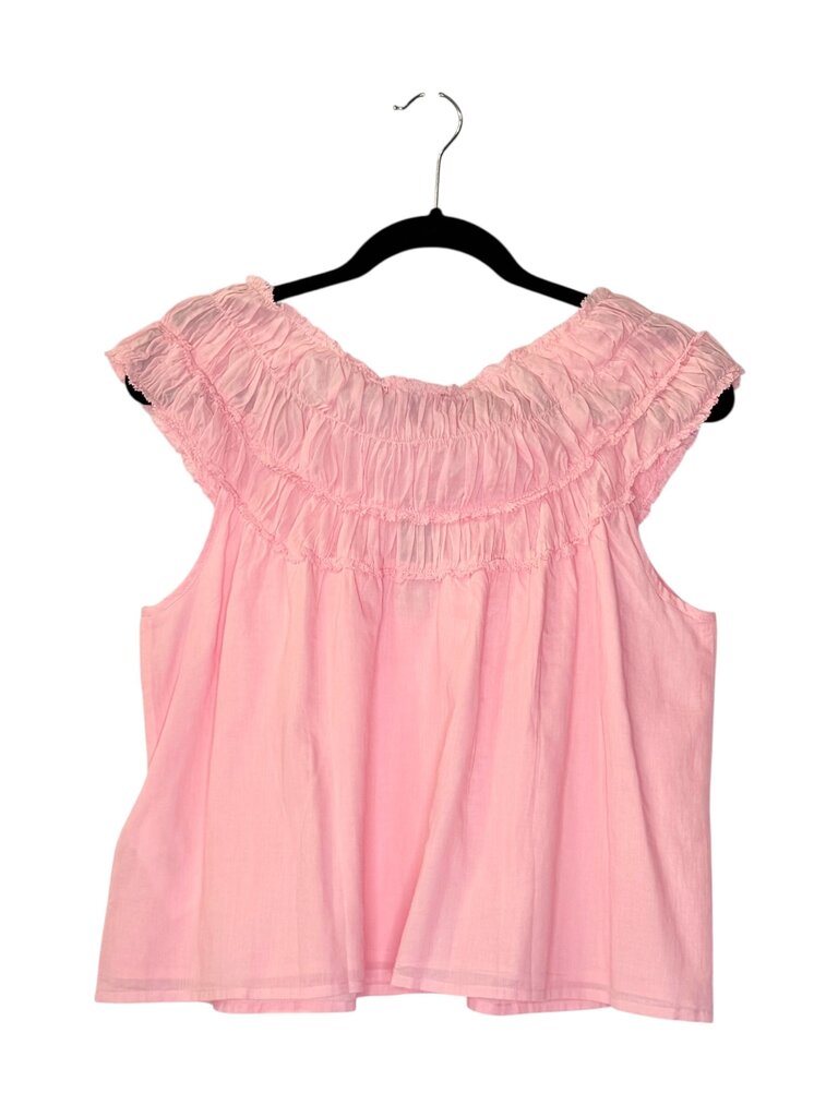 J. CREW PUCKER PLEAT NECK LINE TOP