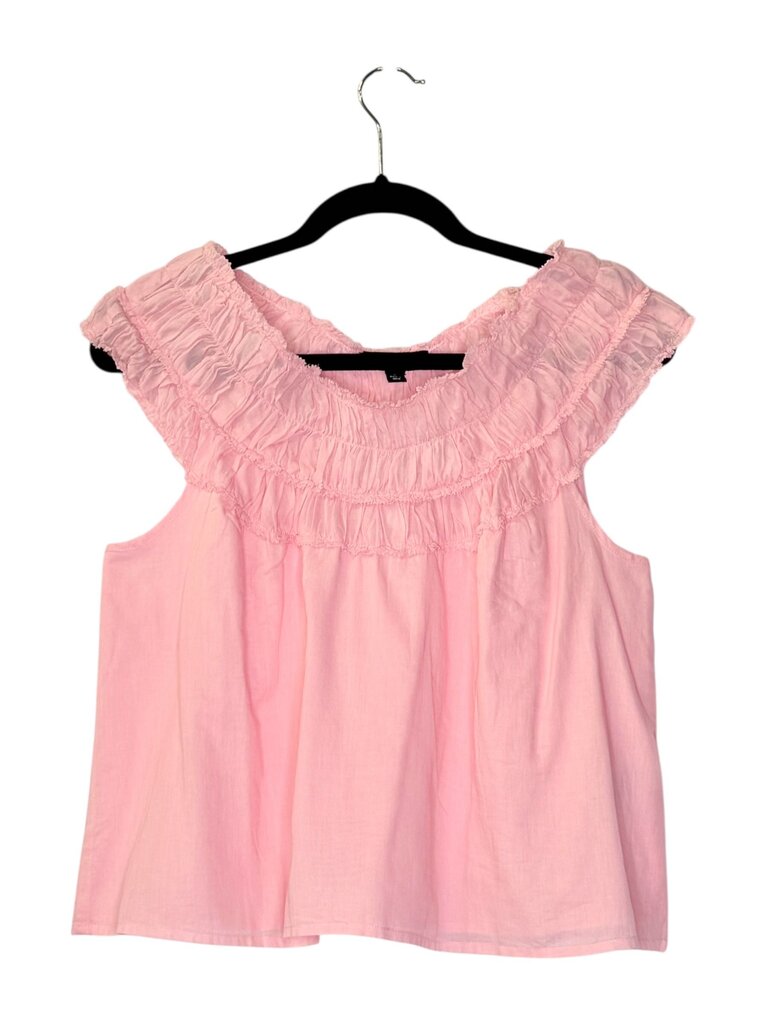 J. CREW PUCKER PLEAT NECK LINE TOP