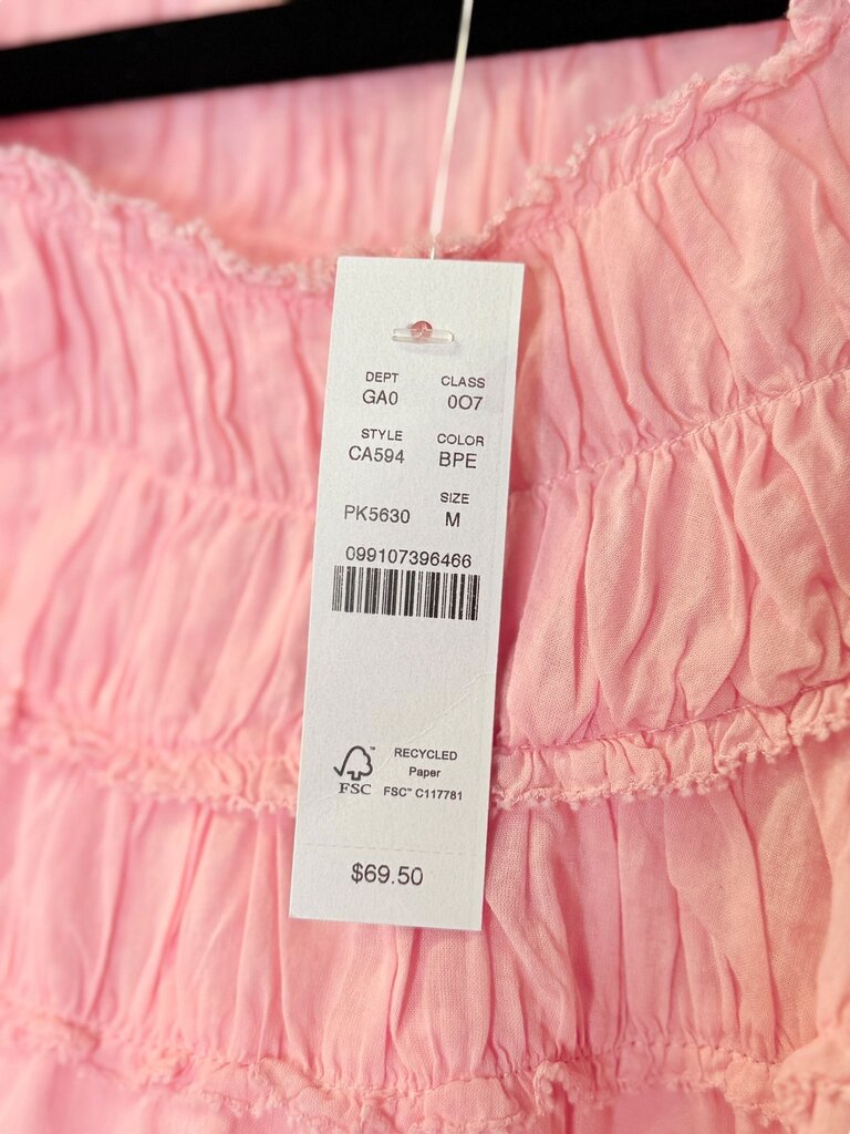 J. CREW PUCKER PLEAT NECK LINE TOP