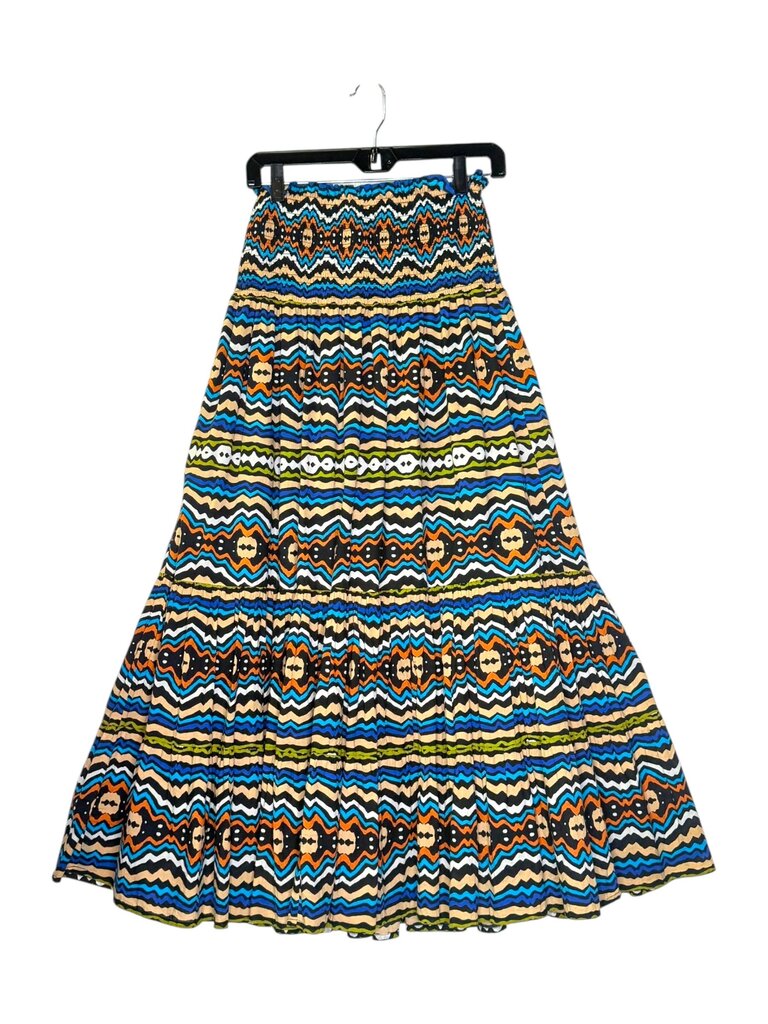 ELIZABETH JAMES CHEVRON TIER MAXI SKIRT