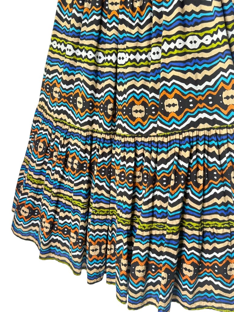 ELIZABETH JAMES CHEVRON TIER MAXI SKIRT