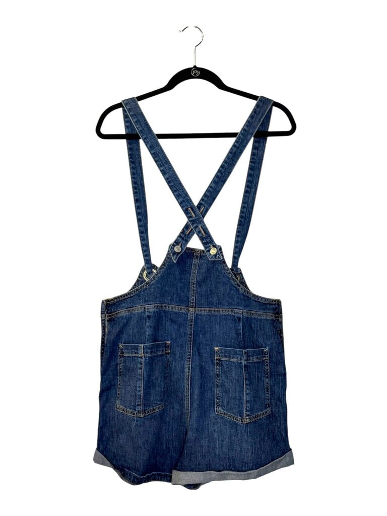 PILCRO DENIM SHORT OVERALLS