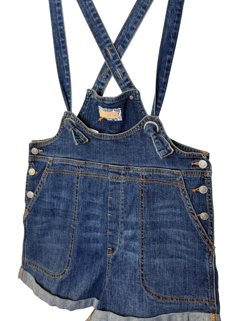 PILCRO DENIM SHORT OVERALLS