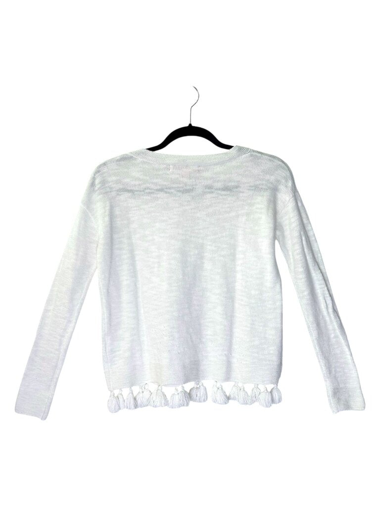 LILLY PULITZER TASSLE HEM COTTON SWEATER