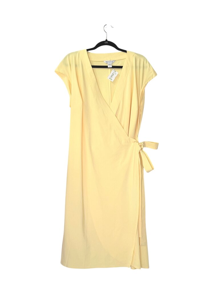 ATHLETA TONE ON TONE STRIPE WRAP DRESS