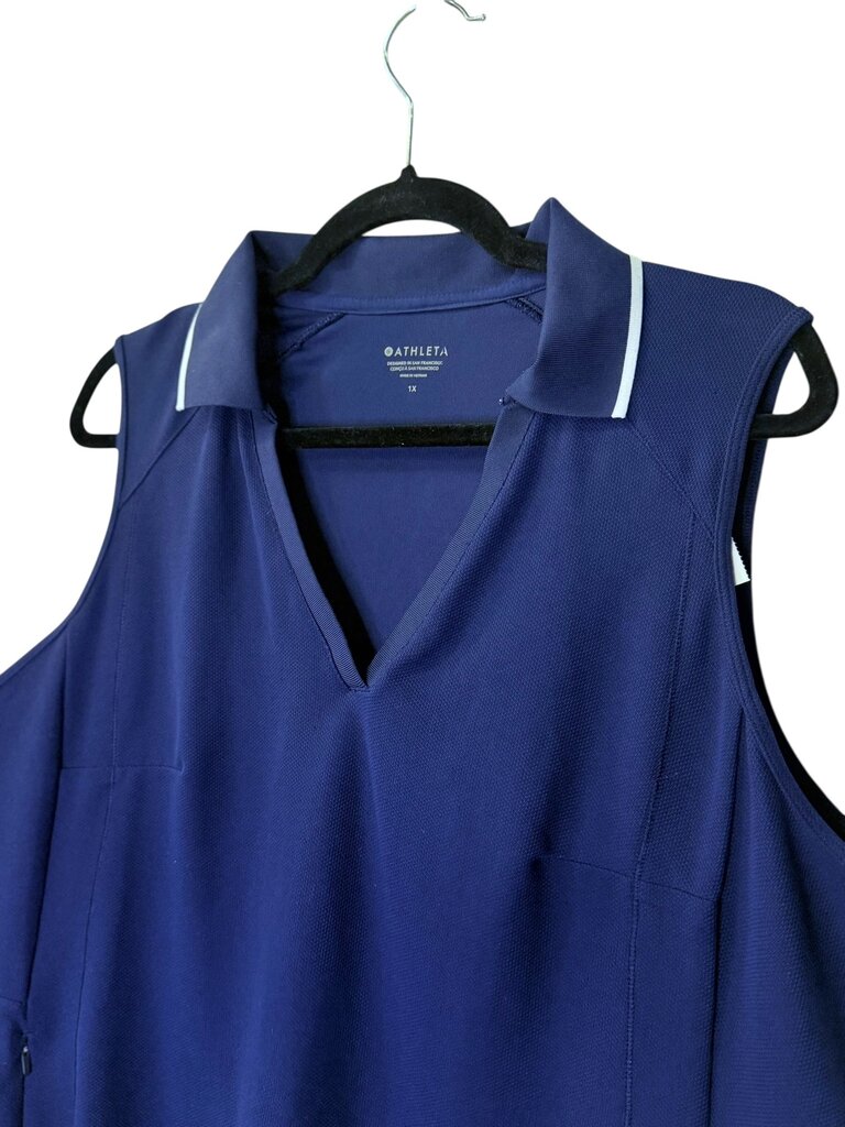 ATHLETA SLEEVELESS POLO TOP