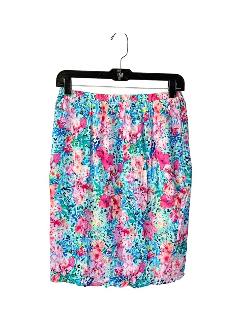 FOREVER NEW FAUX WRAP FLORAL TULIP SKIRT