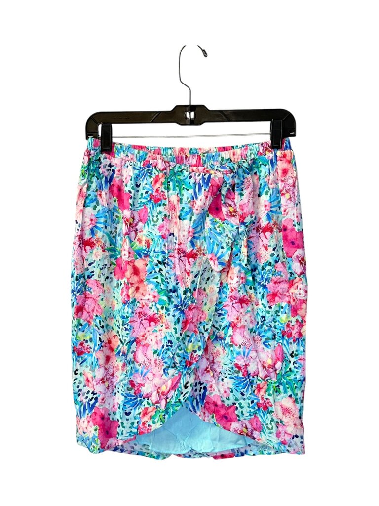 FOREVER NEW FAUX WRAP FLORAL TULIP SKIRT