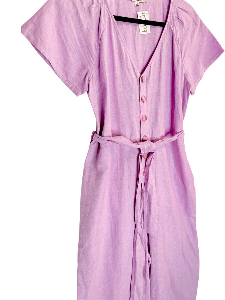 MADWELL BUTTON FRONT TIE BELT JUMPSUIT