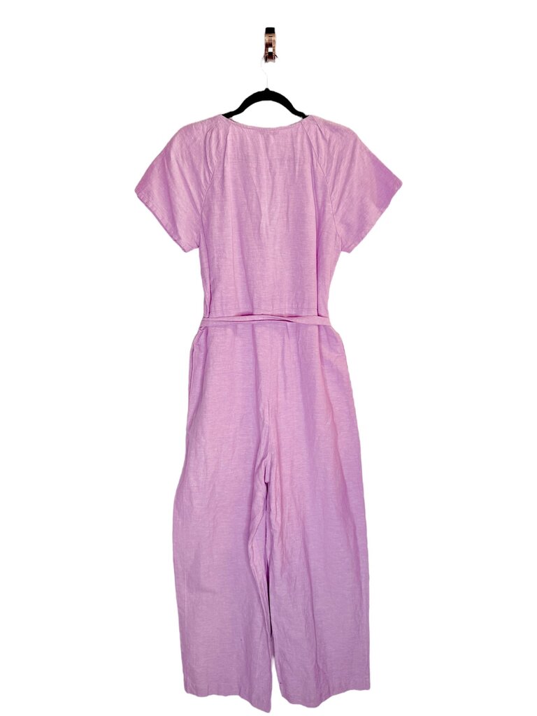 MADWELL BUTTON FRONT TIE BELT JUMPSUIT
